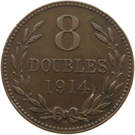 GUERNSEY 8 DOUBLES 1914  #a091 0979 - Guernsey