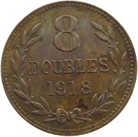 GUERNSEY 8 DOUBLES 1918  #a062 0207 - Guernesey