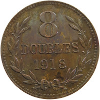 GUERNSEY 8 DOUBLES 1918  #a062 0207 - Guernsey