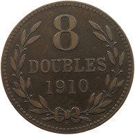 GUERNSEY 8 DOUBLES 1910 Edward VII., 1901 - 1910 #a091 0977 - Guernesey