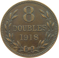 GUERNSEY 8 DOUBLES 1918  #c009 0043 - Guernsey