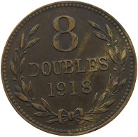 GUERNSEY 8 DOUBLES 1918  #s075 0591 - Guernsey