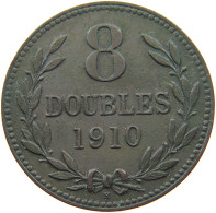 GUERNSEY 8 DOUBLES 1910 Edward VII., 1901 - 1910 #a008 0217 - Guernsey