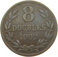 GUERNSEY 8 DOUBLES 1902 Edward VII., 1901 - 1910 #s046 0071 - Guernesey