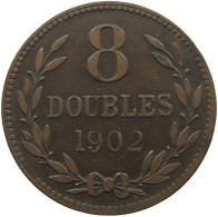 GUERNSEY 8 DOUBLES 1902 Edward VII., 1901 - 1910 #a091 0983 - Guernsey