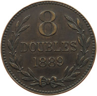 GUERNSEY 8 DOUBLES 1889  #s054 0739 - Guernesey