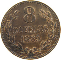 GUERNSEY 8 DOUBLES 1889  #c060 0175 - Guernsey