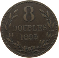 GUERNSEY 8 DOUBLES 1893 Victoria 1837-1901 #a083 0433 - Guernsey