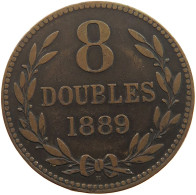 GUERNSEY 8 DOUBLES 1889 Victoria 1837-1901 #c029 0023 - Guernesey
