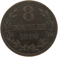 GUERNSEY 8 DOUBLES 1889 Victoria 1837-1901 #a062 0205 - Guernesey