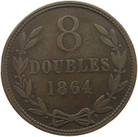 GUERNSEY 8 DOUBLES 1864 Victoria 1837-1901 #a083 0439 - Guernesey