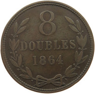 GUERNSEY 8 DOUBLES 1864 Victoria 1837-1901 #a083 0439 - Guernsey