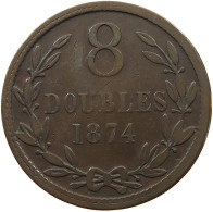 GUERNSEY 8 DOUBLES 1874  #a031 0199 - Guernsey