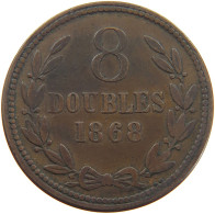 GUERNSEY 8 DOUBLES 1868  #a041 0149 - Guernesey