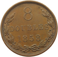 GUERNSEY 8 DOUBLES 1858  #sm05 0513 - Guernsey