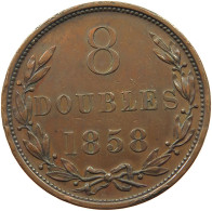 GUERNSEY 8 DOUBLES 1858  #sm05 0509 - Guernsey