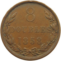 GUERNSEY 8 DOUBLES 1858  #sm05 0287 - Guernesey