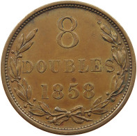 GUERNSEY 8 DOUBLES 1858  #sm05 0515 - Guernsey