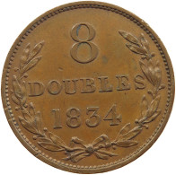 GUERNSEY 8 DOUBLES 1834  #sm05 0285 - Guernsey