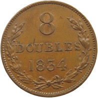 GUERNSEY 8 DOUBLES 1834  #sm05 0281 - Guernsey