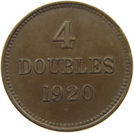 GUERNSEY 4 DOUBLES 1920  #a084 0329 - Guernesey