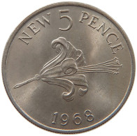 GUERNSEY 5 PENCE 1968 Elizabeth II. (1952-2022) #s021 0033 - Guernsey