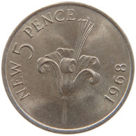 GUERNSEY 5 PENCE 1968 Elizabeth II. (1952-2022) #s040 0051 - Guernsey