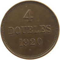 GUERNSEY 4 DOUBLES 1920  #a062 0397 - Guernesey