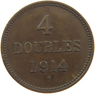 GUERNSEY 4 DOUBLES 1914 George V. (1910-1936) #s029 0279 - Guernesey