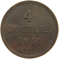 GUERNSEY 4 DOUBLES 1914 George V. (1910-1936) #a062 0399 - Guernesey