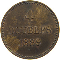 GUERNSEY 4 DOUBLES 1889  #c054 0167 - Guernesey