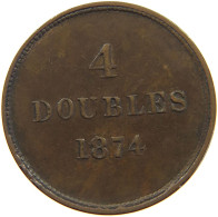 GUERNSEY 4 DOUBLES 1874  #c054 0169 - Guernsey