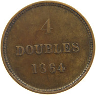 GUERNSEY 4 DOUBLES 1864  #c045 0001 - Guernesey