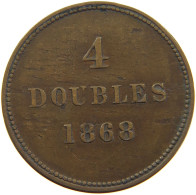 GUERNSEY 4 DOUBLES 1868  #c054 0165 - Guernesey