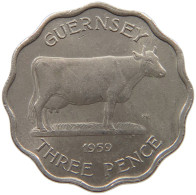 GUERNSEY 3 PENCE 1959 Elizabeth II. (1952-2022) #c078 0135 - Guernsey