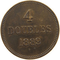 GUERNSEY 4 DOUBLES 1889  #c054 0159 - Guernesey