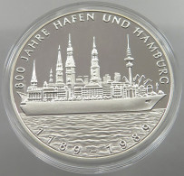 HAMBURG MEDAILLE 1989 800 JAHRE HAFEN UND HAMBURG #sm04 0279 - Autres & Non Classés