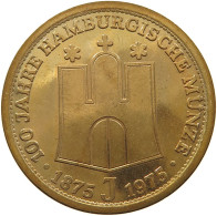 HAMBURG MEDAILLE 1875-1975  #tm4 0253 - Autres & Non Classés