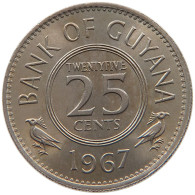 GUYANA 25 CENTS 1967  #a080 0229 - Guyana