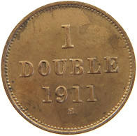 GUERNSEY DOUBLE 1911 H  #t018 0269 - Guernesey