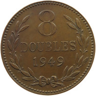 GUERNSEY 8 DOUBLES 1949  #s075 0595 - Guernsey