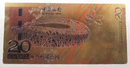 HONG KONG 20 YUAN  OLYMPIC GAMES GOLD NOTE #alb049 1381 - Hong Kong