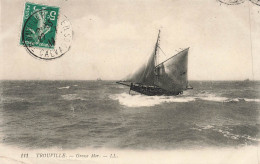 FRANCE - Trouville - Grosse Mer - LL - Voilier - Carte Postale Ancienne - Trouville