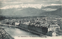 FRANCE - Grenoble - Vue Générale Et La Chaine Des Alpes - Carte Postale Ancienne - Grenoble