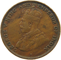 HONG KONG CENT 1924 George V. (1910-1936) #a031 0495 - Hong Kong