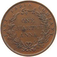 INDIA BRITISH 1/4 ANNA 1858 Victoria 1837-1901 EAST INDIA COMPANY #t017 0323 - India