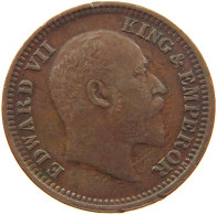 INDIA BRITISH 1/2 PICE 1904 Edward VII., 1901 - 1910 MINTING ERROR AVERS #s004 0243 - Inde