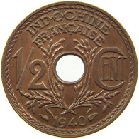 INDOCHINA 1/2 CENT 1940 RARE #c063 0717 - French Indochina