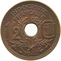 INDOCHINA 1/2 CENT 1940 RARE #c063 0707 - Französisch-Indochina