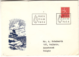 Finlande - Lettre De 1966 - Oblit Vaasa - Flamme - - Cartas & Documentos